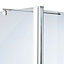 Cooke & Lewis Onega Chrome effect Frosted Striped Walk-in Wet room glass screen & bar (H)195cm (W)80cm