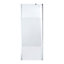 Cooke & Lewis Onega Chrome effect Frosted Striped Walk-in Wet room glass screen & bar (H)195cm (W)80cm