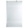 Cooke & Lewis Onega Chrome effect Frosted Striped Walk-in Wet room glass screen (H)195cm (W)120cm