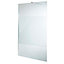 Cooke & Lewis Onega Chrome effect Frosted Walk-in Wet room glass screen (H)195cm (W)120cm