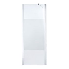 Cooke & Lewis Onega Chrome effect Walk-in Panel (H)1950mm (W)800mm