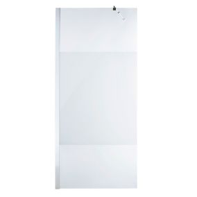 Cooke & Lewis Onega Chrome effect Walk-in Panel (H)1950mm (W)900mm