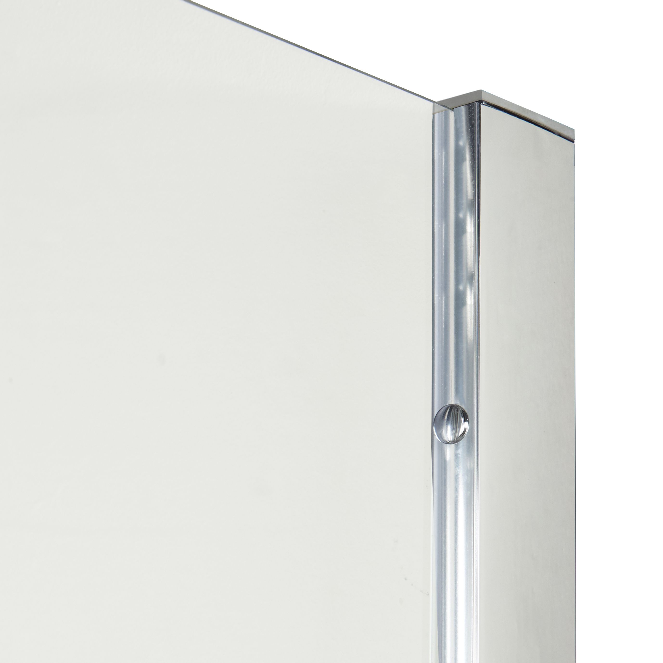Cooke & Lewis Onega Framed Chrome effect Clear Fixed Shower panel (H)190cm (W)90cm