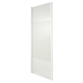 Cooke & Lewis Onega Framed White coated Frosted Shower panel (H)190cm (W)70cm