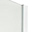 Cooke & Lewis Onega Framed White coated Frosted Striped Fixed Shower panel (H)190cm (W)80cm
