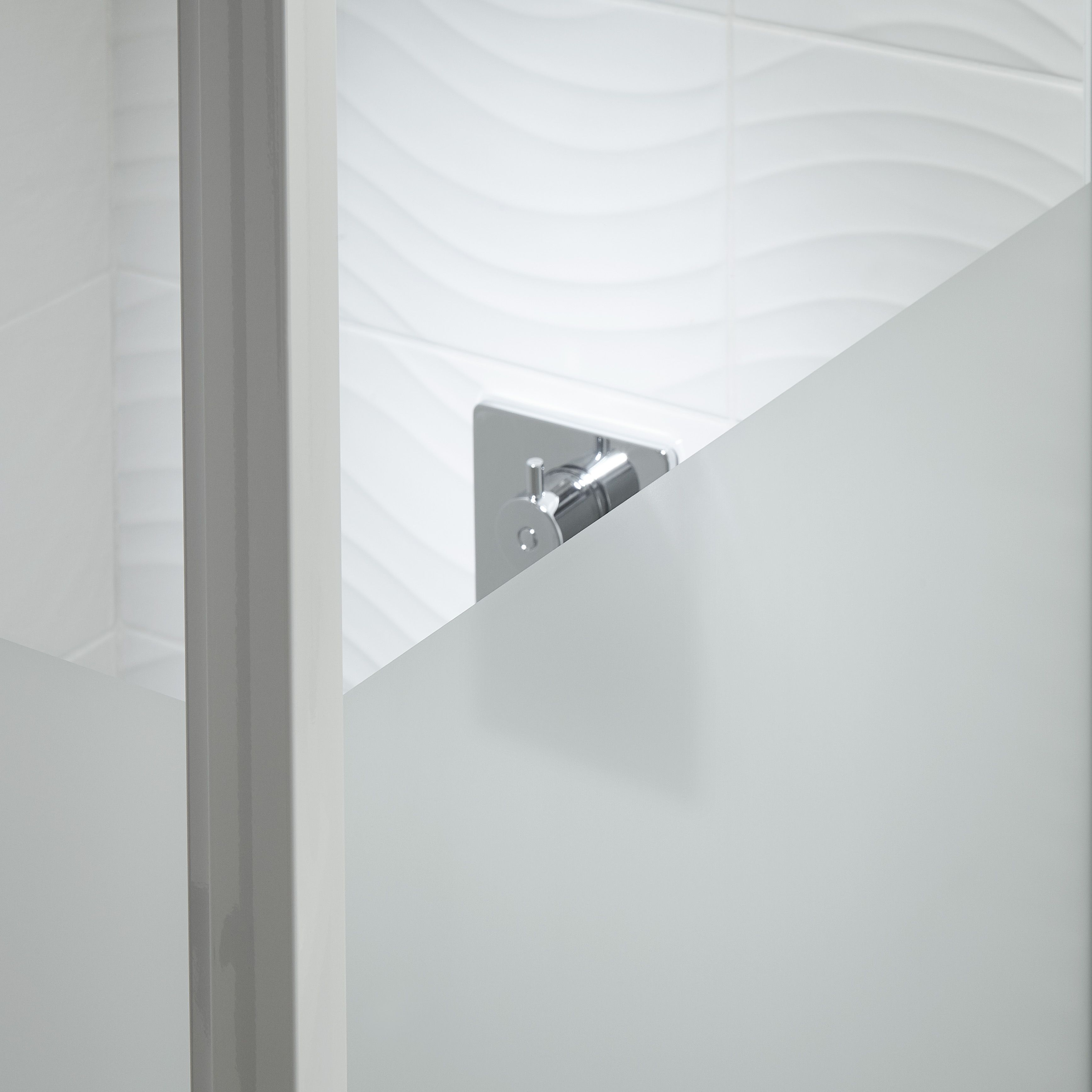 Cooke & Lewis Onega Frosted Fixed Shower panel (H)190cm (W)90cm