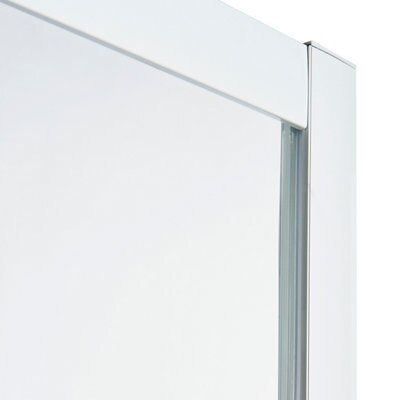 Cooke & Lewis Onega Frosted Universal Square Shower Enclosure & tray - Corner entry double sliding door (H)190cm (W)76cm (D)76cm