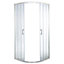Cooke & Lewis Onega Quadrant Chrome effect frame Quadrant Shower enclosure with Corner entry double sliding door (W)800mm (D)800mm