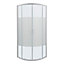 Cooke & Lewis Onega Quadrant White coated frame Quadrant Shower enclosure with Corner entry double sliding door (W)800mm (D)800mm