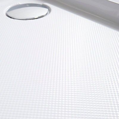 Cooke & Lewis Onega Silver effect Clear Universal Square Shower Enclosure & tray - Corner entry double sliding door (H)190cm (W)76cm (D)76cm