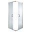 Cooke & Lewis Onega Square Shower enclosure with Corner entry double sliding door (W)760mm (D)760mm
