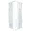 Cooke & Lewis Onega Square White coated frame Square Shower enclosure with Corner entry double sliding door (W)800mm (D)800mm