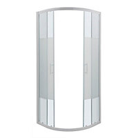 Cooke & Lewis Onega Universal Quadrant Shower Enclosure & tray - Corner entry double sliding door (H)190cm (W)80cm (D)80cm