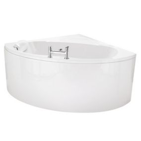 Cooke & Lewis Oval White Corner 0 tap hole Luxury bath (L)1200mm (W)1200mm