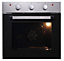 Cooke & Lewis OVFO60 & GI6004X Single Fan Oven & gas hob pack - Stainless steel
