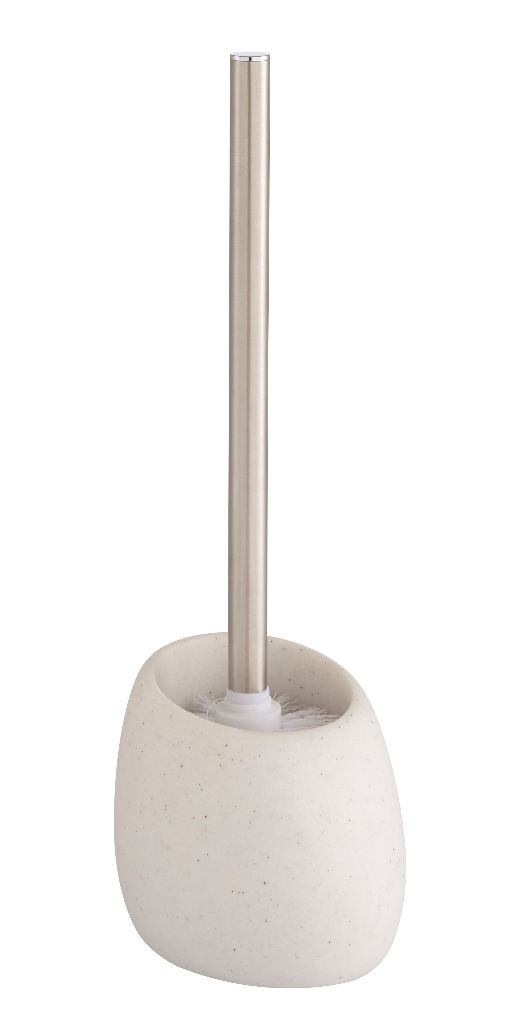 Cooke & Lewis Padma White Polyethylene (PE), polyresin & stainless steel Toilet brush & holder