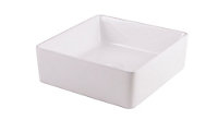 Cooke & Lewis Padma White Square Counter-mounted Counter top Basin (W)38.5cm
