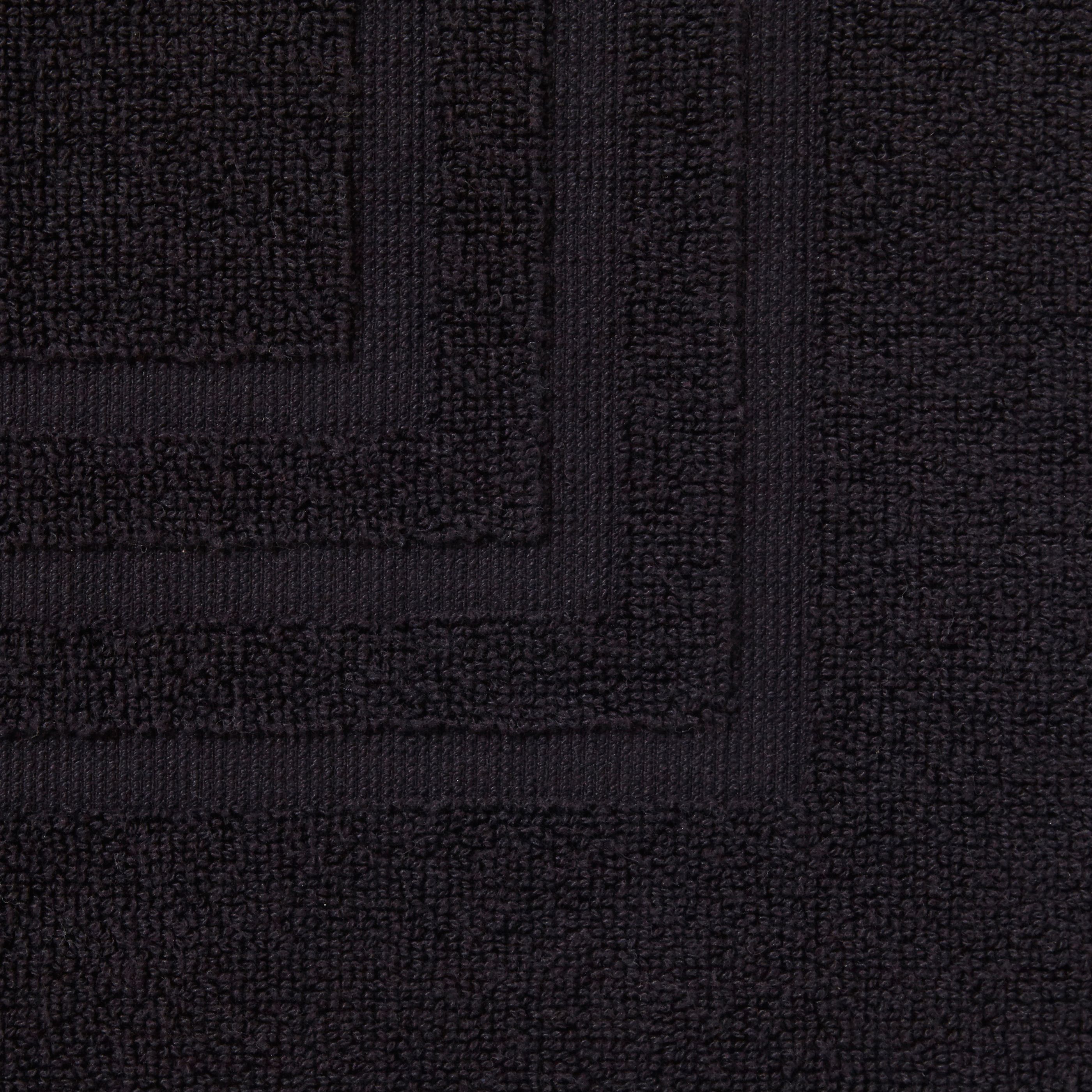 Cooke & Lewis Palmi Black Rectangular Bath mat (L)80cm (W)50cm