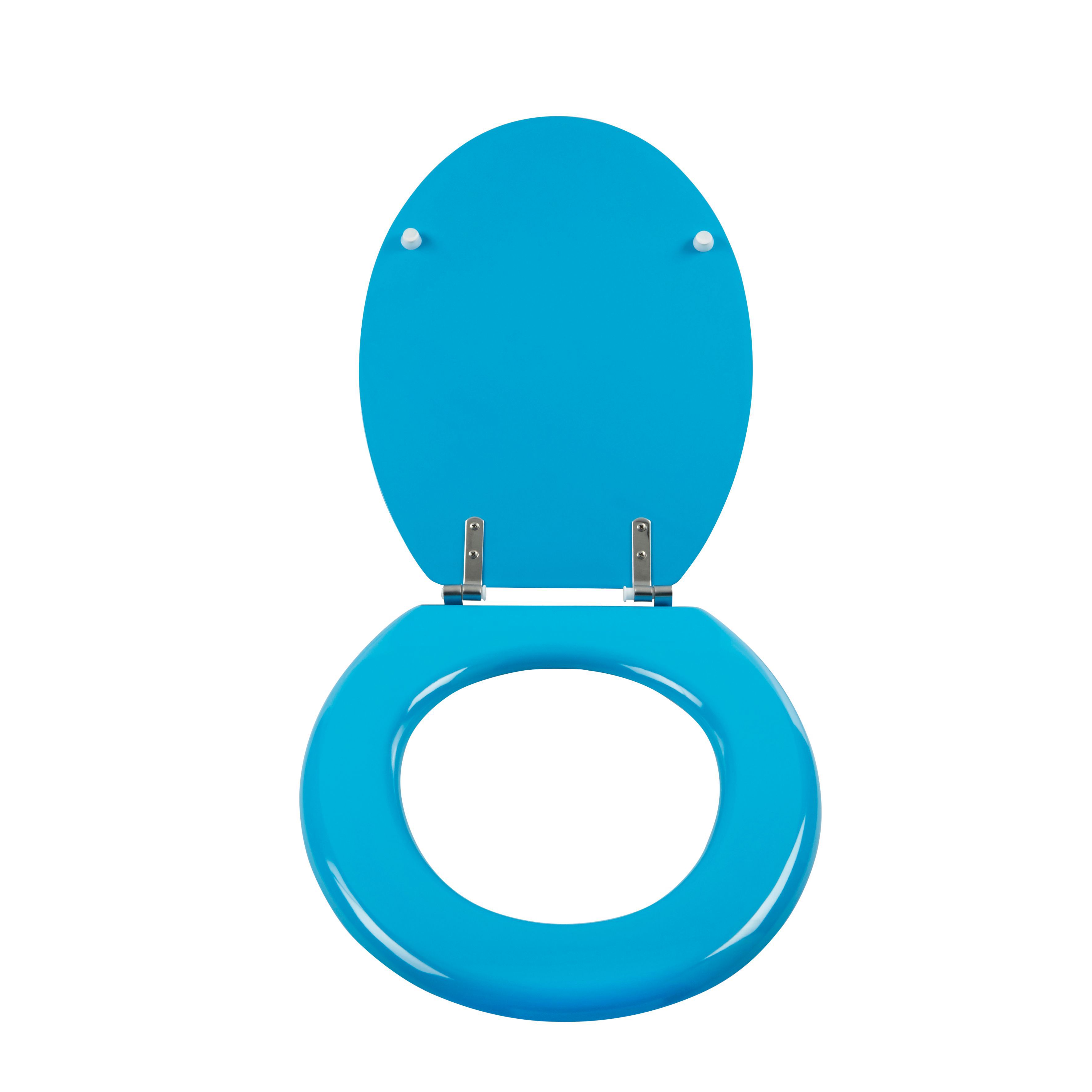 Cooke & Lewis Palmi Blue Standard close Toilet seat | DIY at B&Q