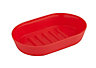 Cooke & Lewis Palmi Gloss Red Plastic Soap dish