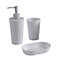 Cooke & Lewis Palmi Gloss Silver effect Plastic Soap dispenser