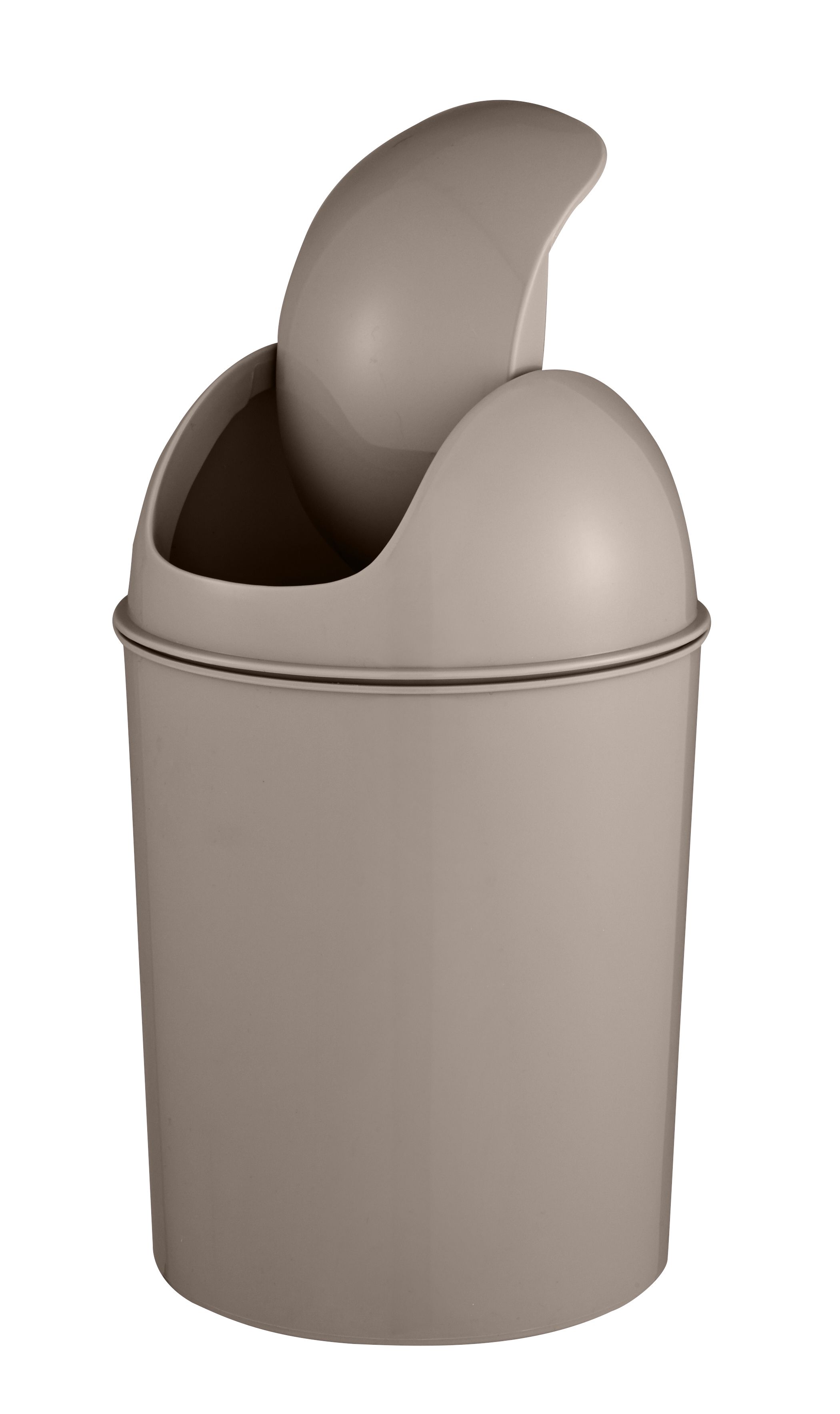 Cooke & Lewis Palmi Greige Plastic Bathroom Bin - 5L