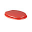 Cooke & Lewis Palmi Red Round Standard close Toilet seat
