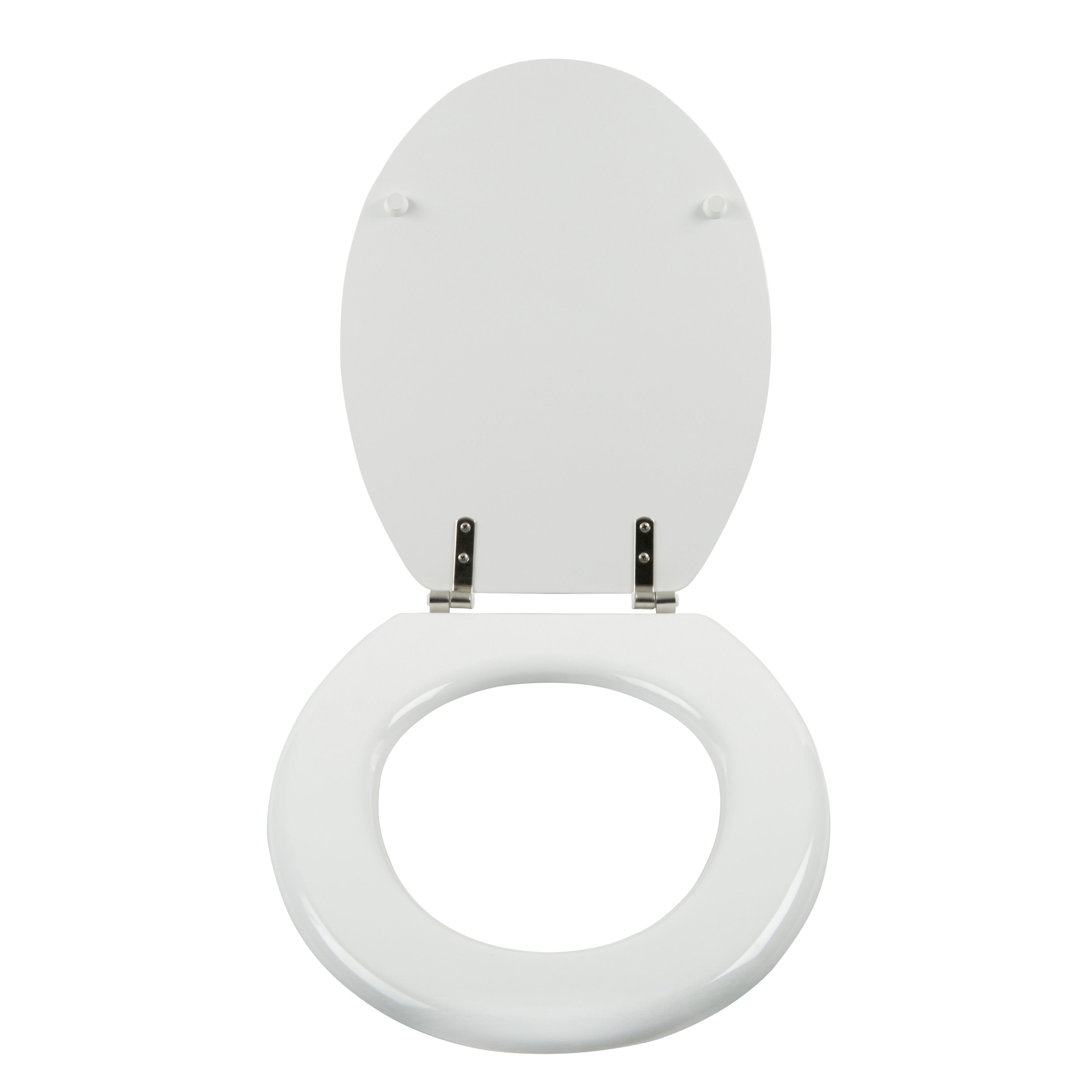 Cooke & Lewis Palmi White Standard close Toilet seat | DIY at B&Q