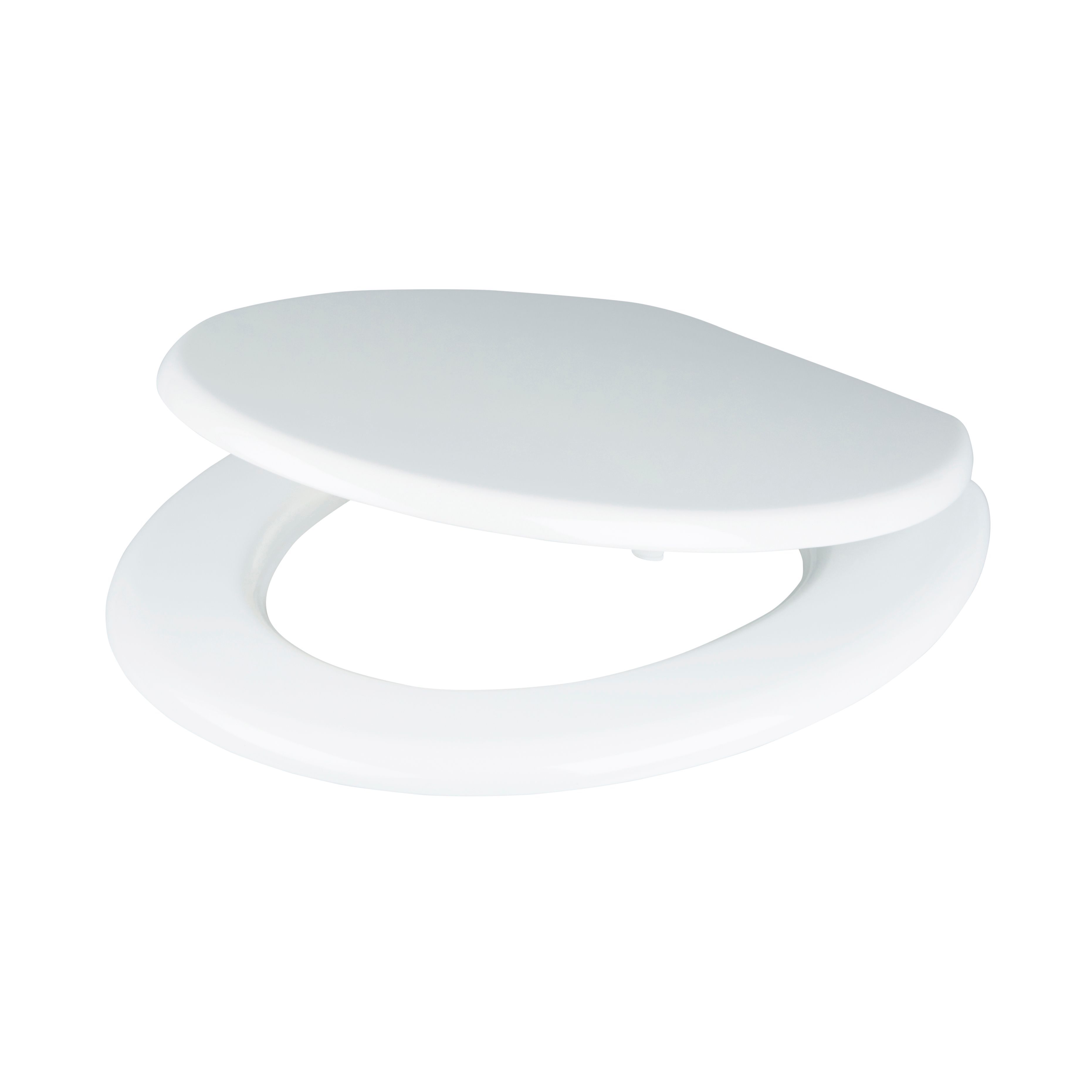 Cooke & Lewis Palmi White Standard close Toilet seat | DIY at B&Q