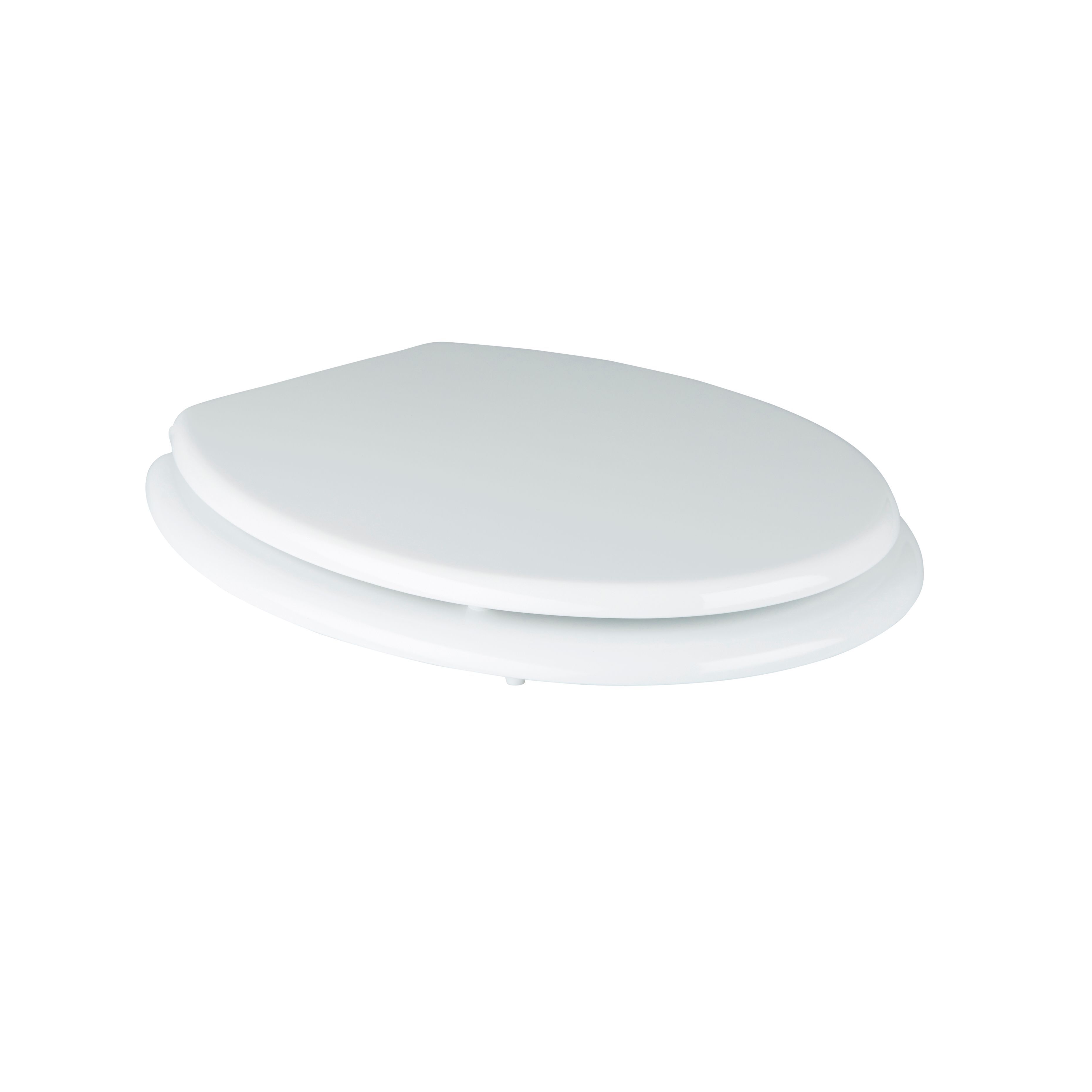 Cooke & Lewis Palmi White Standard close Toilet seat | DIY at B&Q