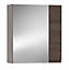Cooke & Lewis Paolo Bodega grey Mirrored Cabinet (W)600mm (H)672mm