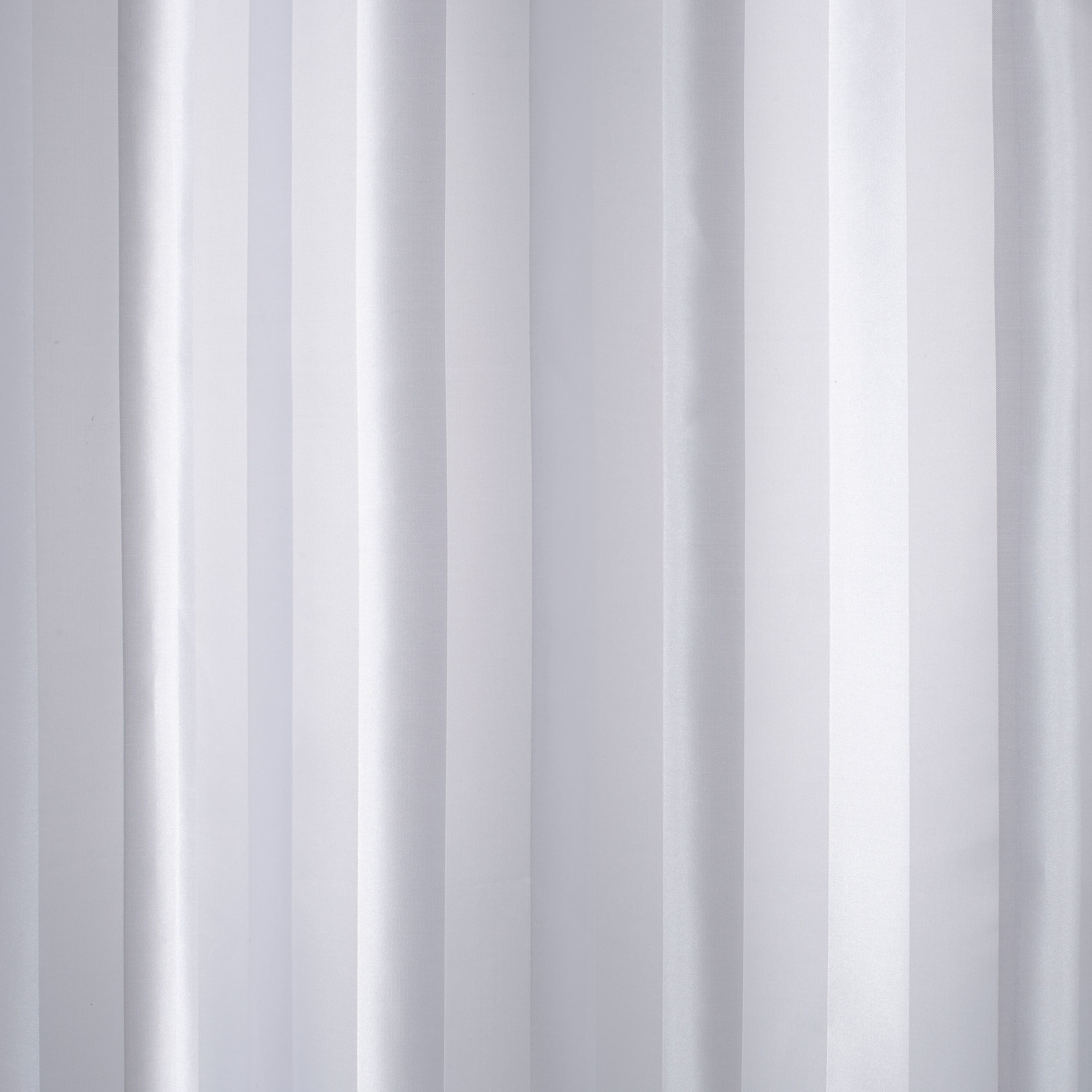 Cooke & Lewis Pasni White Satin stripe Shower curtain (W)180cm