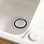 Cooke & Lewis Passo White Ceramic 1.5 Bowl Sink & drainer x 1000mm