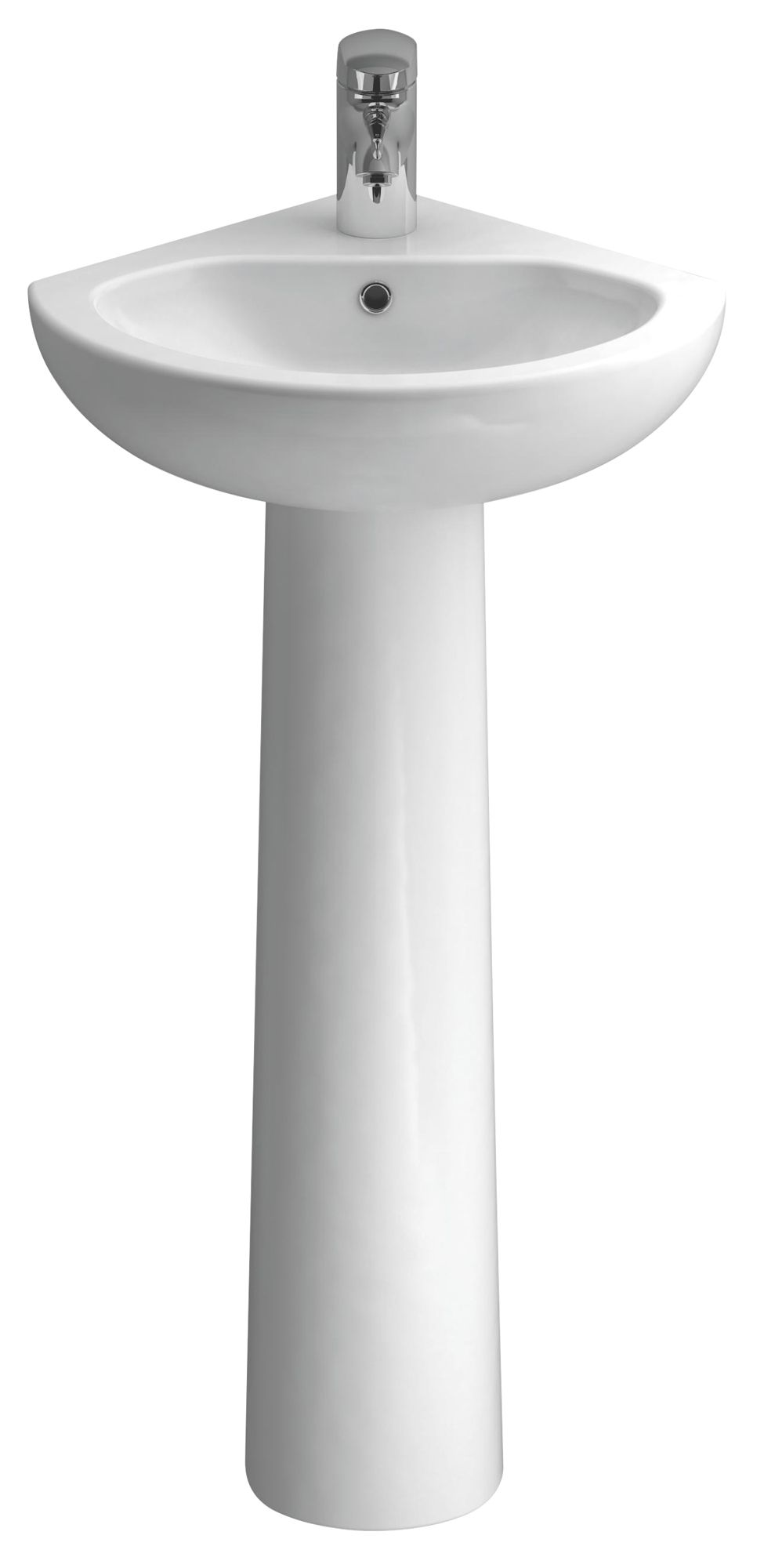 Cooke Lewis Perdita Full Pedestal Corner Basin Diy At B Q