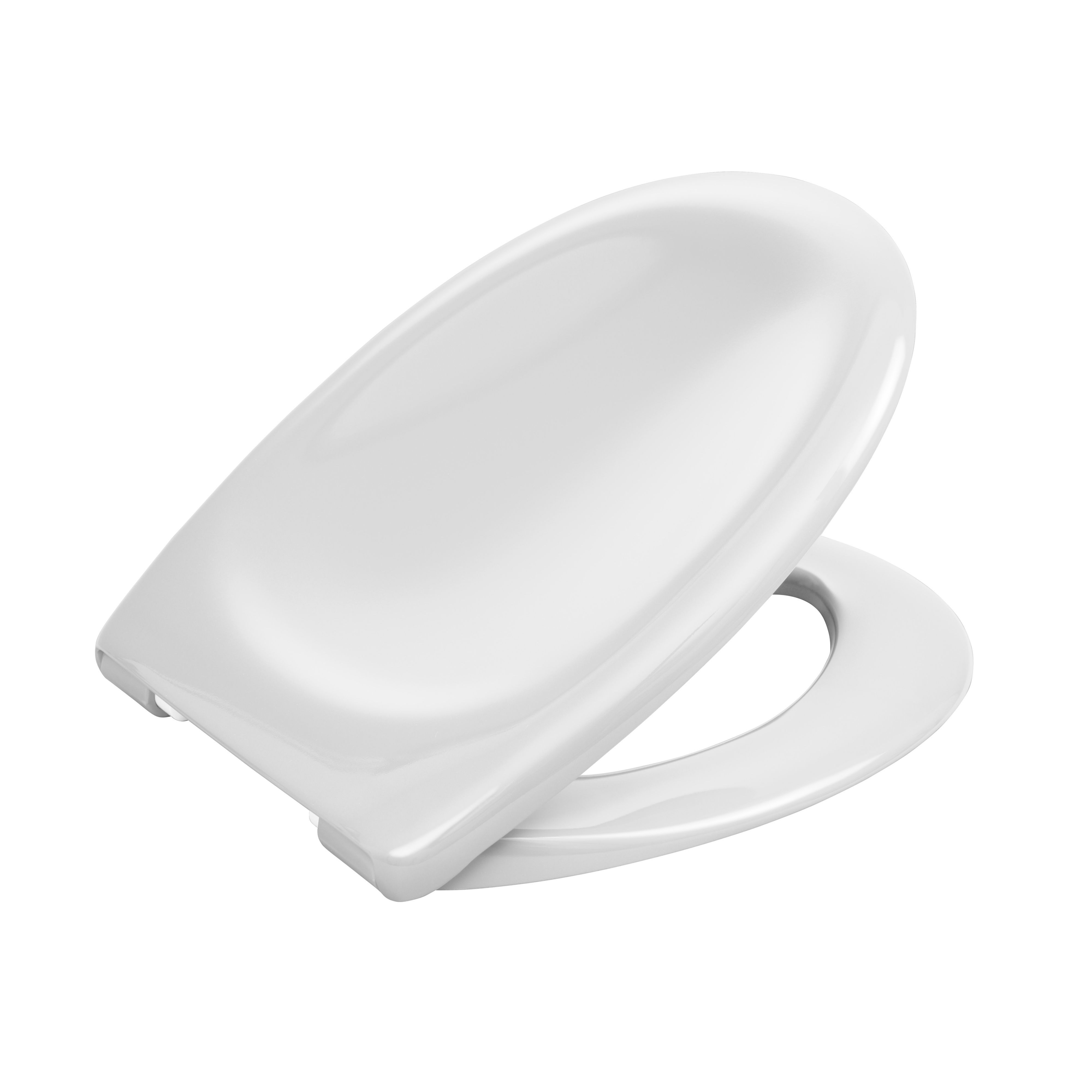 Cooke & Lewis Perdita White Soft close Toilet seat