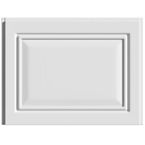 Cooke & Lewis Pienza Deco Gloss White Straight End Bath panel (W)750mm