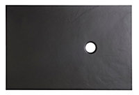 Cooke & Lewis Piro Black Rectangular Shower tray (L)1200mm (W)800mm