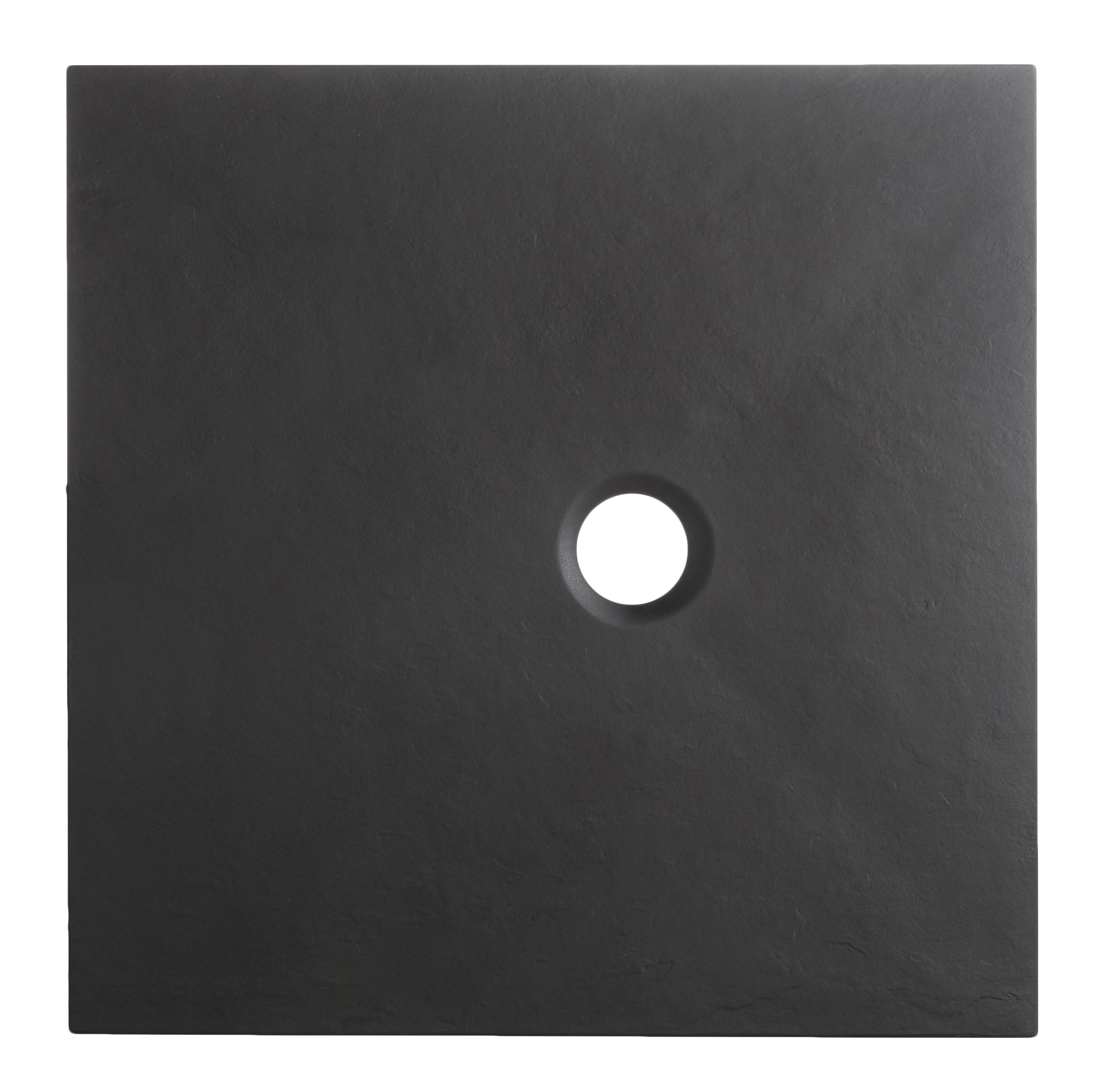 Cooke & Lewis Piro Black Square Shower tray (L)900mm (W)900mm (H) 27mm
