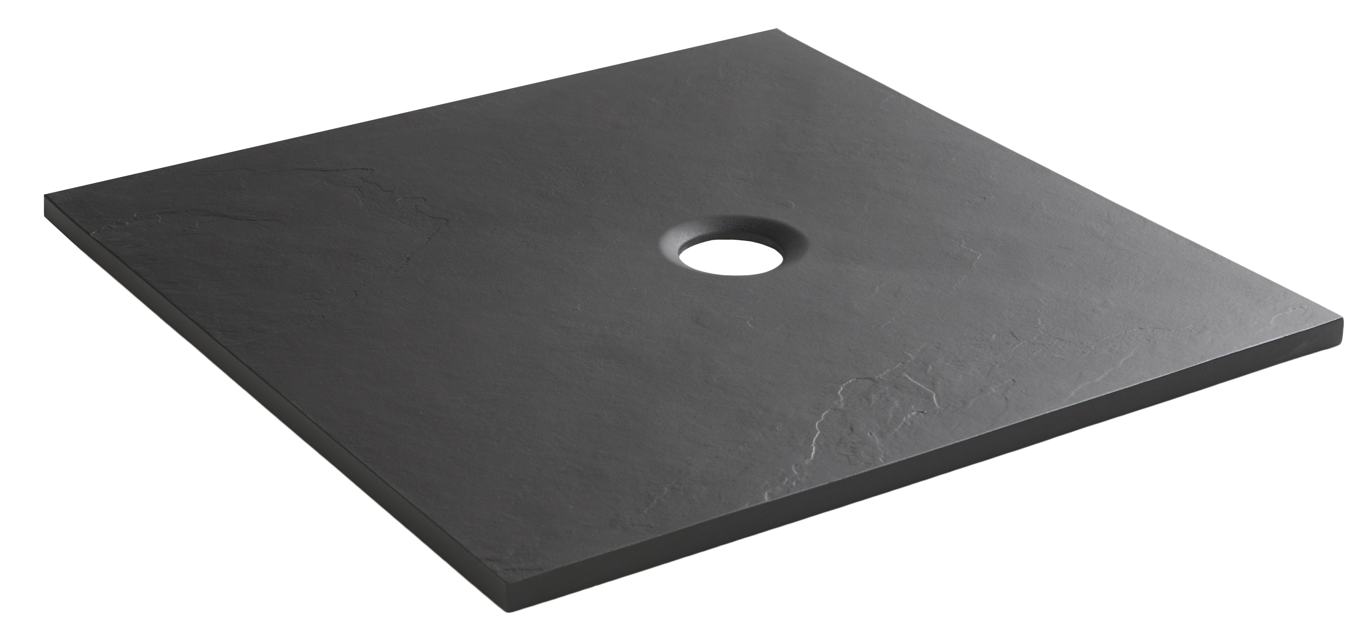 Cooke & Lewis Piro Black Square Shower tray (L)900mm (W)900mm (H) 27mm