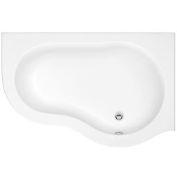 Cooke & Lewis Quebec Acrylic Right-handed Corner Bath (L)1500mm (W)1000mm
