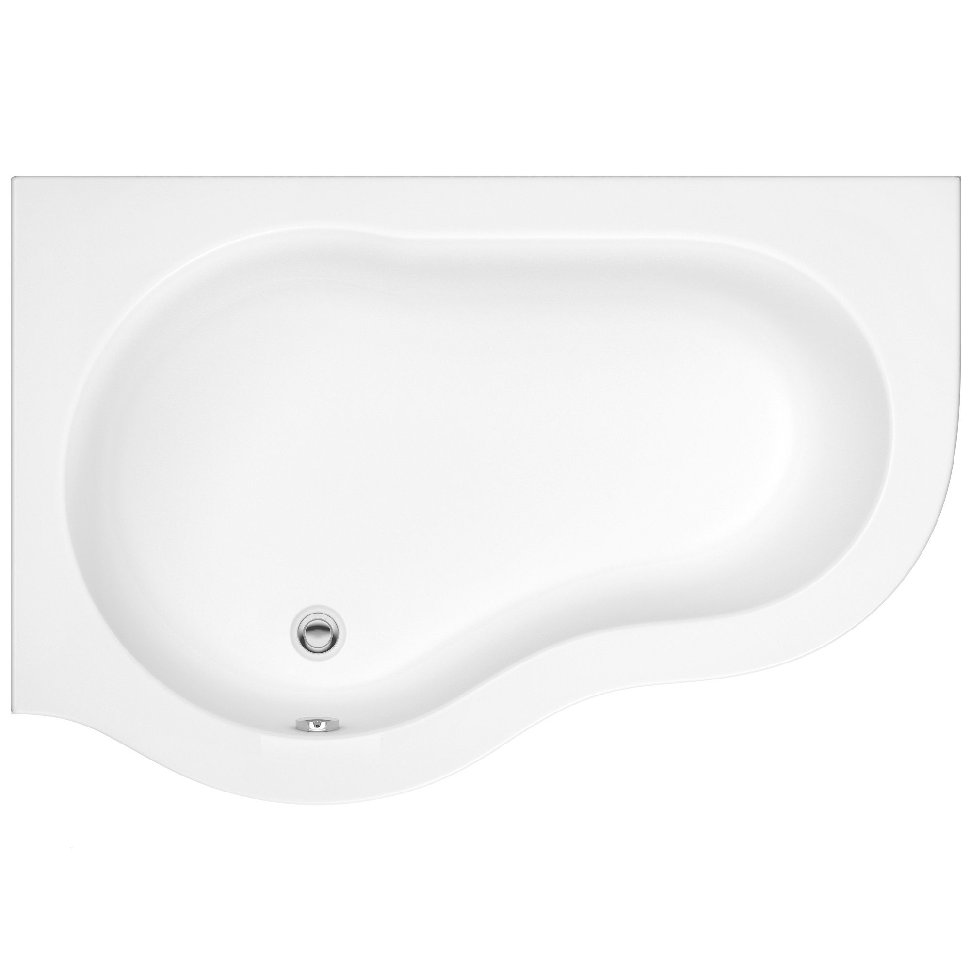 Cooke & Lewis Quebec White Acrylic Corner Bath (L)1500mm (W)1000mm