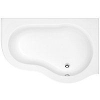 Cooke & Lewis Quebec White Acrylic Corner Bath (L)1500mm (W)1000mm