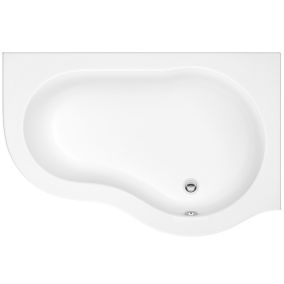 Cooke & Lewis Quebec White Acrylic Corner Bath (L)1500mm (W)1000mm