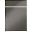Cooke & Lewis Raffello Gloss anthracite Drawerline door & drawer front, (W)500mm (H)715mm (T)18mm