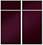 Cooke & Lewis Raffello Gloss aubergine Door & drawer, (W)925mm (H)720mm (T)18mm