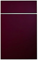 Cooke & Lewis Raffello Gloss aubergine Drawerline door & drawer front, (W)450mm (H)715mm (T)18mm
