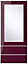 Cooke & Lewis Raffello Gloss aubergine Dresser door & drawer front, (W)500mm (H)1153mm (T)18mm