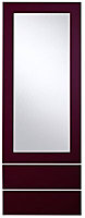 Cooke & Lewis Raffello Gloss aubergine Tall dresser door & drawer front, (W)500mm (H)1333mm (T)18mm