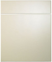 Cooke & Lewis Raffello Gloss cream Drawerline door & drawer front, (W)600mm (H)715mm (T)18mm