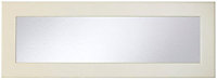 Cooke & Lewis Raffello Gloss cream Glazed bridging door & pan drawer front, (W)1000mm (H)356mm (T)18mm